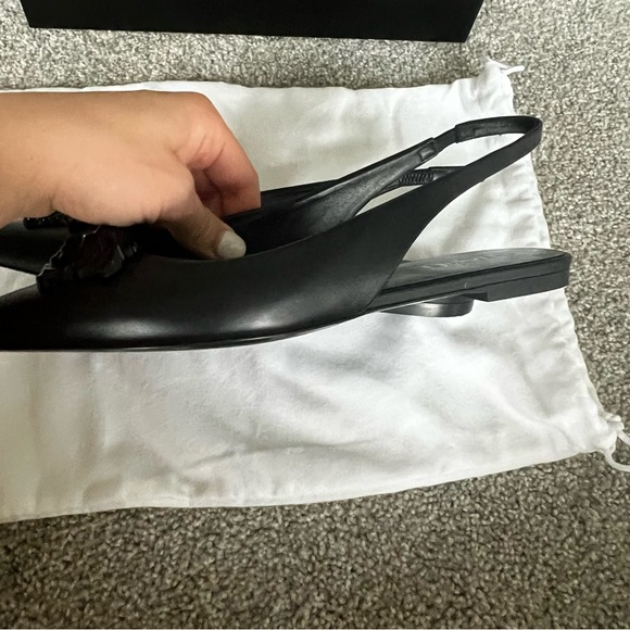 Versace La Medusa Leather Slingback Flat - Picture 3 of 6